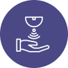 touchless authentication sensor icon