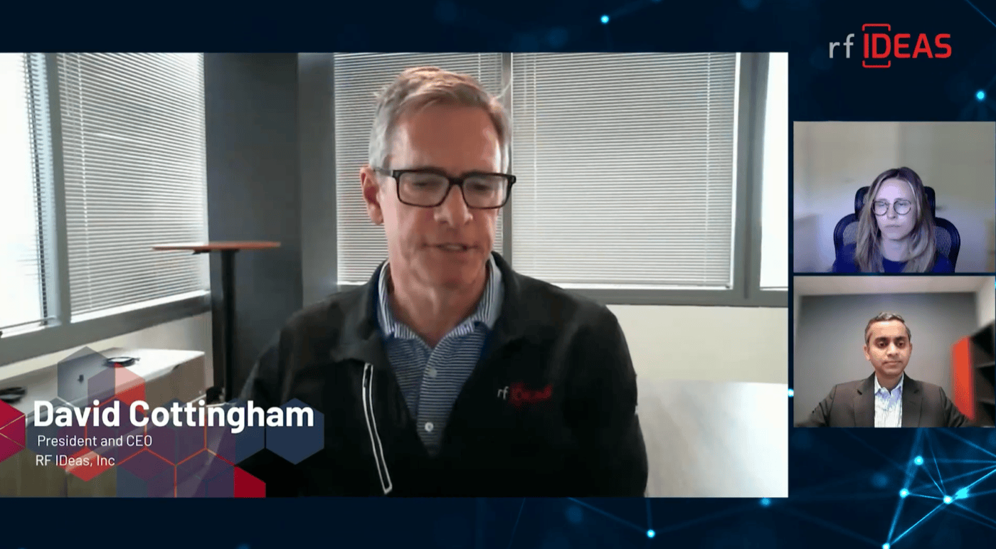 Securing the Modern Plant Floor webinar — David Cottingham, President & CEO, rf IDEAS, with fellow panelists