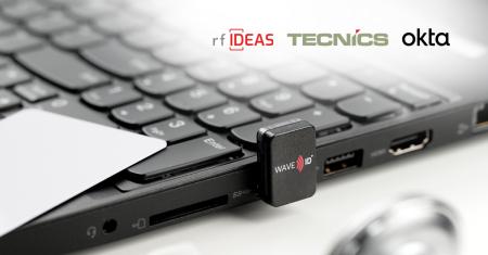 card on computer with tecnics logo